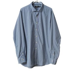 Polo Ralph Lauren Performance Dress Shirt Men's XXL Long Sleeve Plaid Blue Green